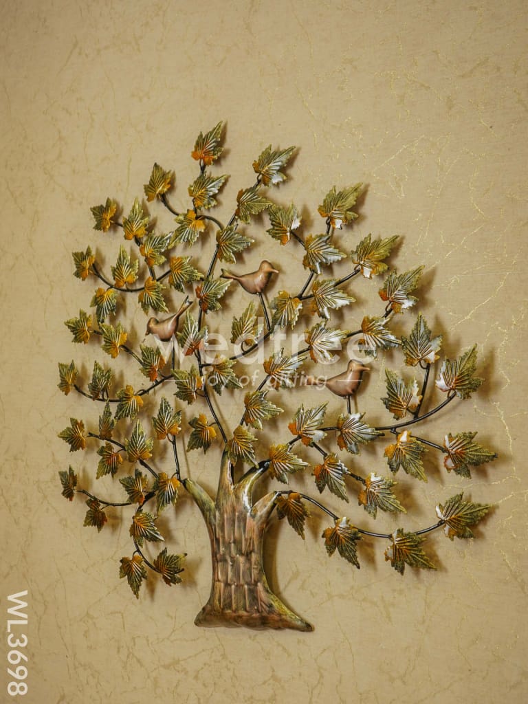 Metal Hand Painted Wall Hanging Tree - WL3698