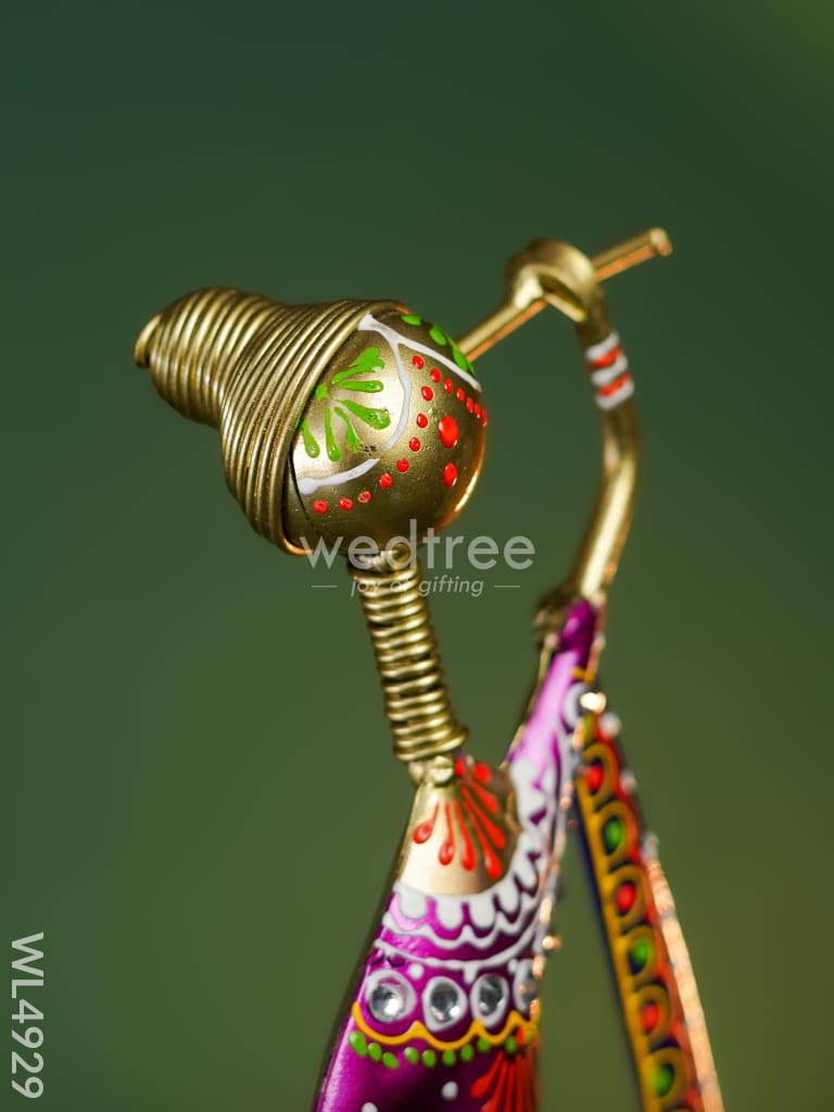 Metal Handpainted Dancing Rajasthani - Set of 2 - WL4929 Metal Decor Showpiece