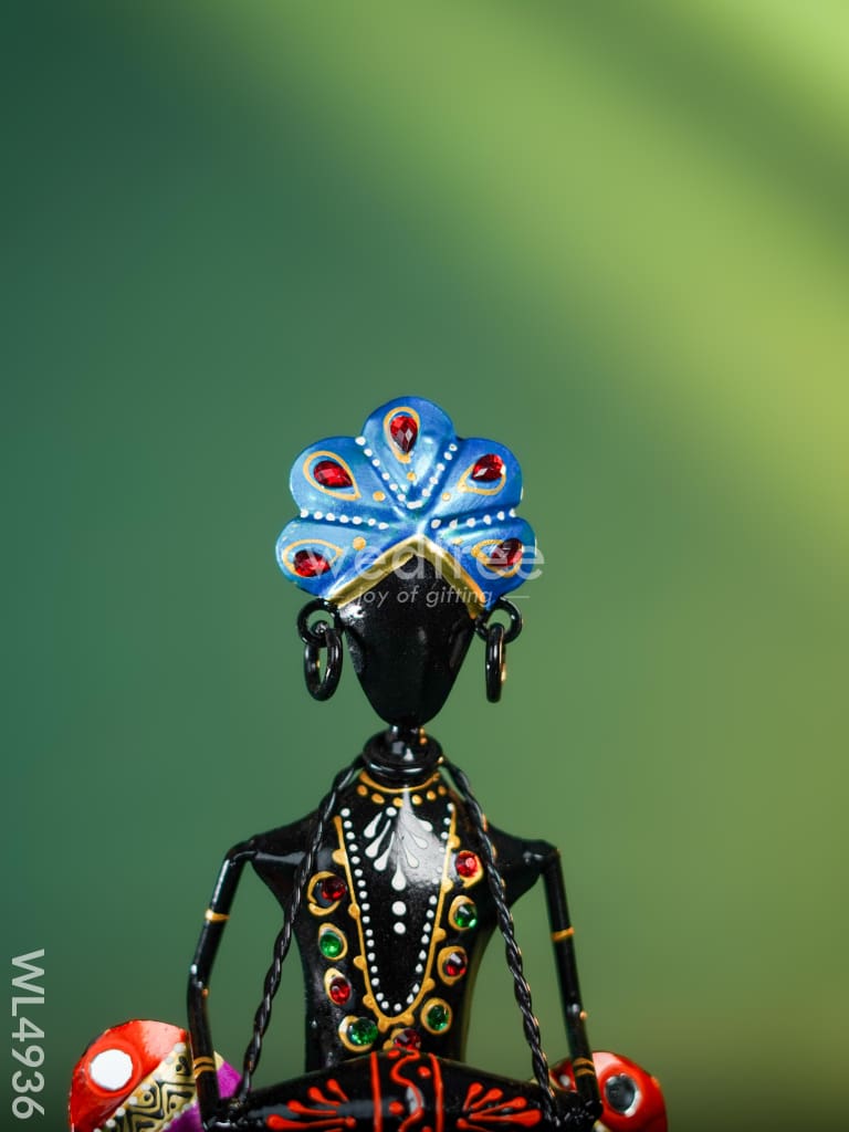Metal Handpainted Marwari Musicians - Set of 3 - WL4936