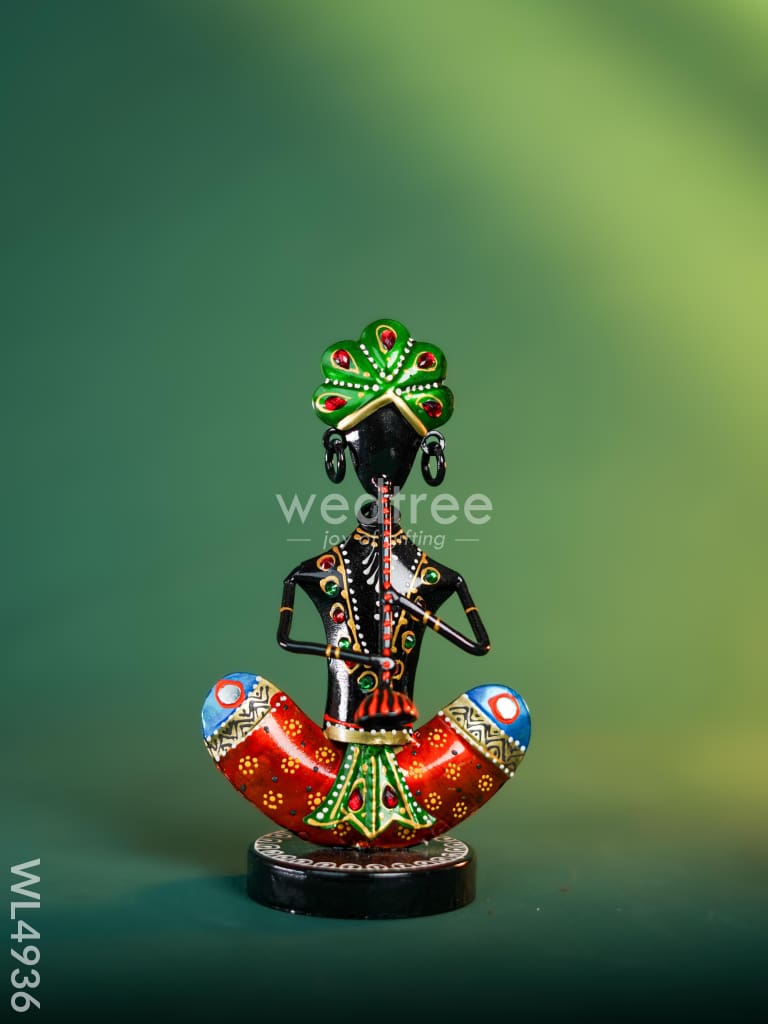 Metal Handpainted Marwari Musicians - Set of 3 - WL4936