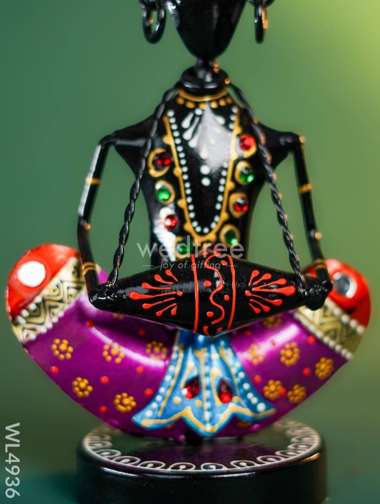 Metal Handpainted Marwari Musicians - Set of 3 - WL4936
