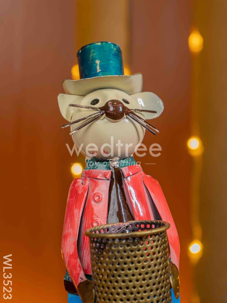 Metal Handpainted Mouse Pen Stand - WL3523
