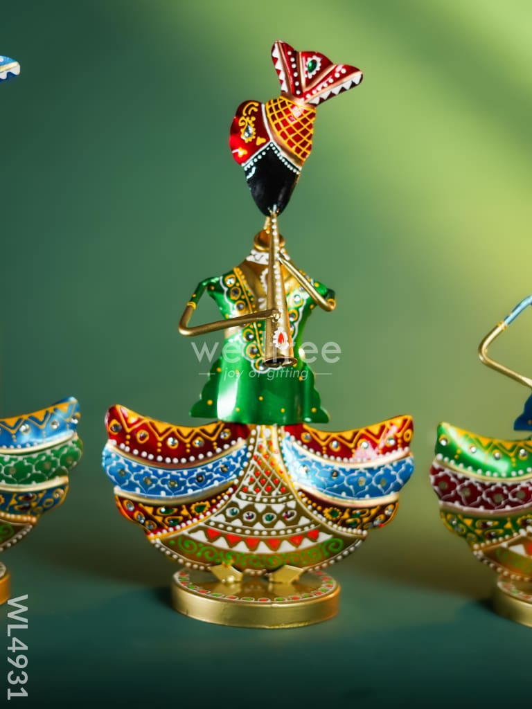 Metal Handpainted Musician - Set of 3 - WL4931