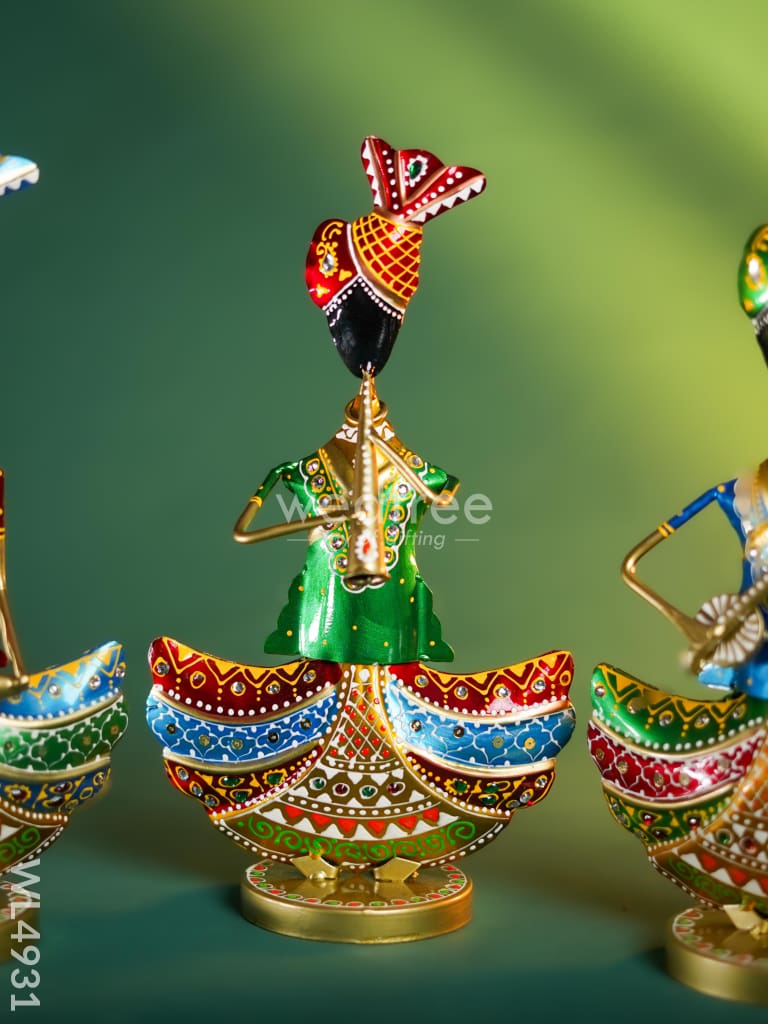 Metal Handpainted Musician - Set of 3 - WL4931