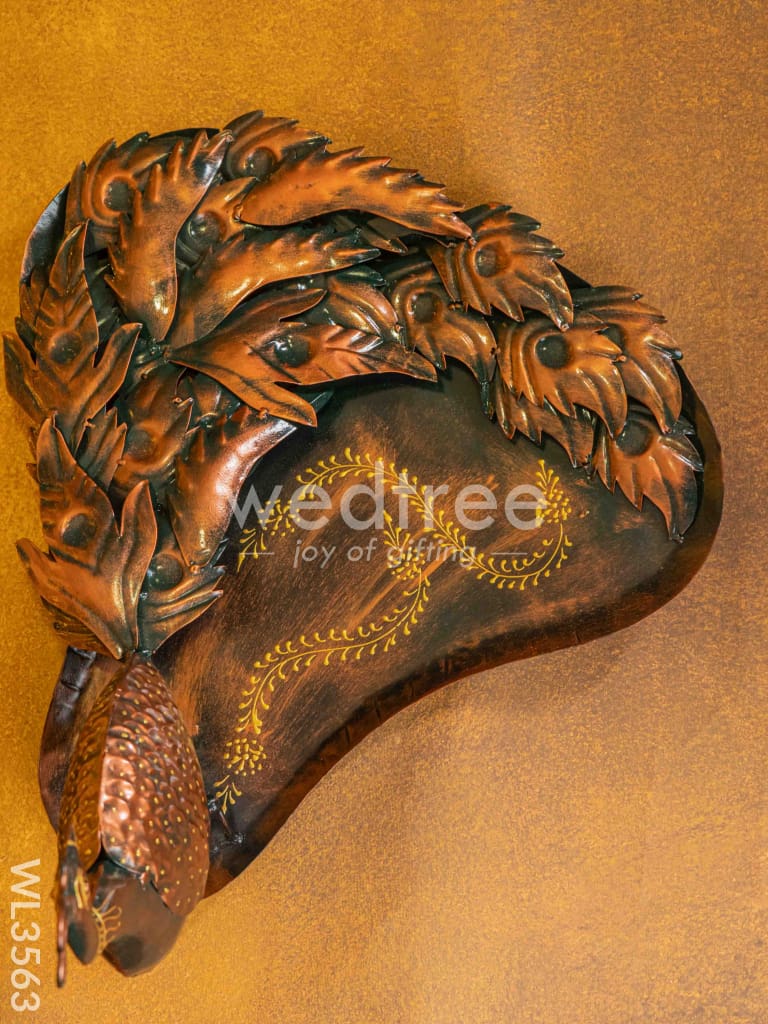 Metal Handpainted Peacock Tray - WL3563