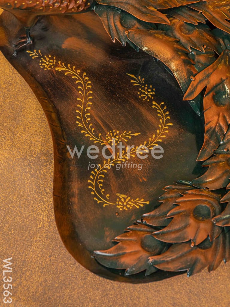 Metal Handpainted Peacock Tray - WL3563