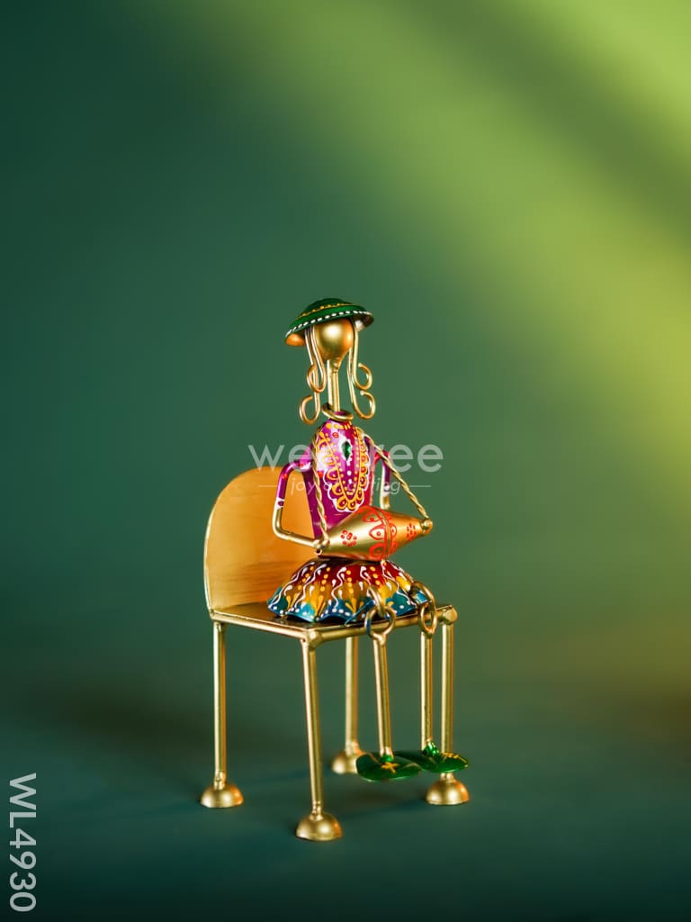 Metal Handpainted Rajasthani Decor - Set of 3 - WL4930