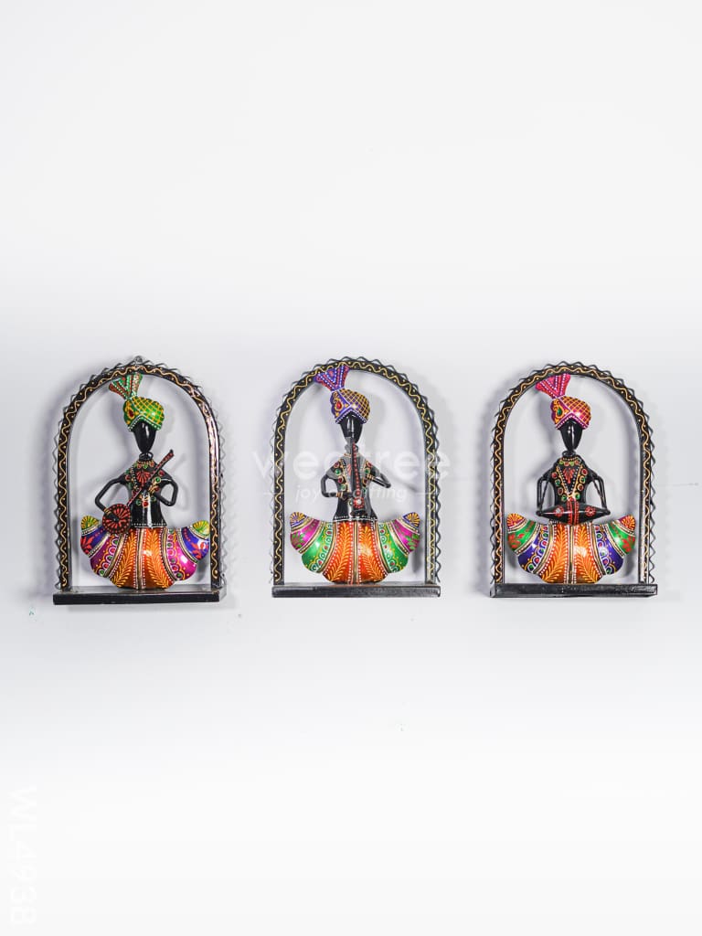 Metal Handpainted Sardar - Set of 3 - WL4938