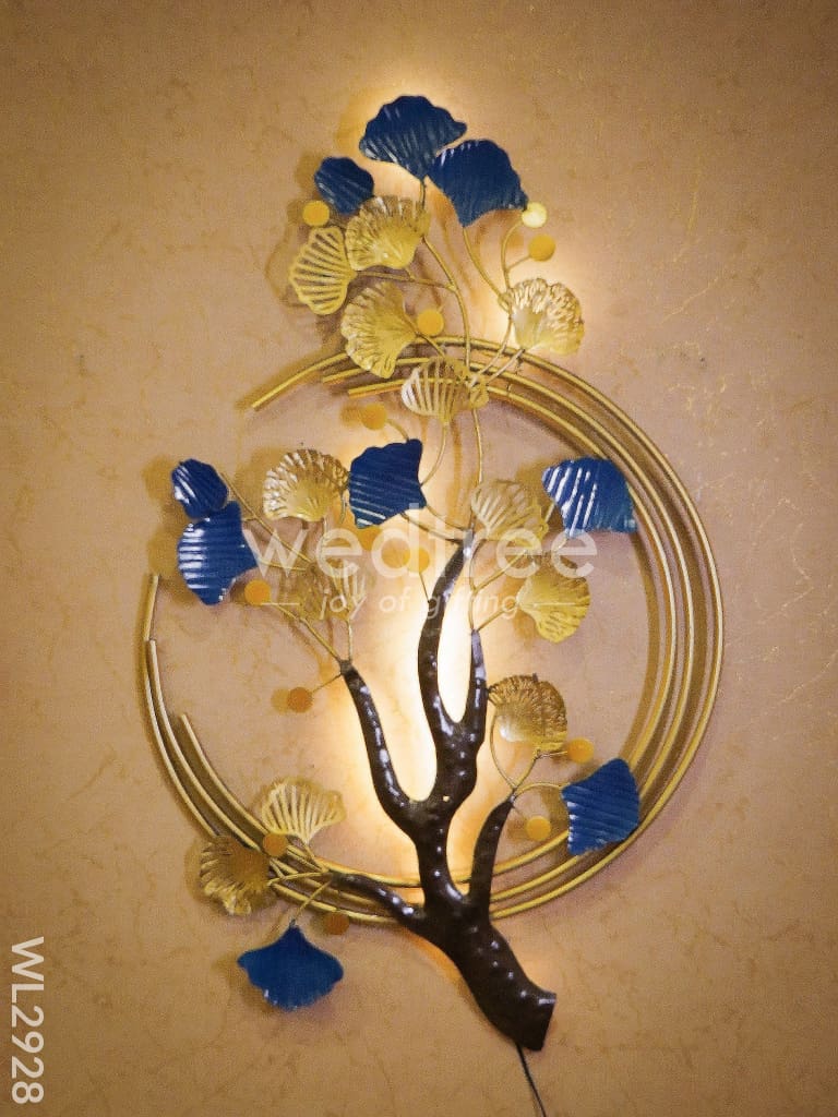 Metal Handpainted Tree in Ring - WL2928