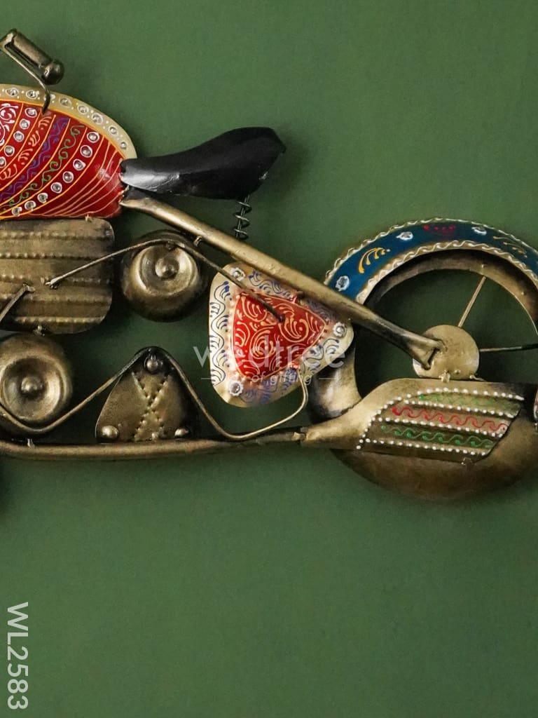 Metal Handpainted Wall Decor with Clock - WL2583