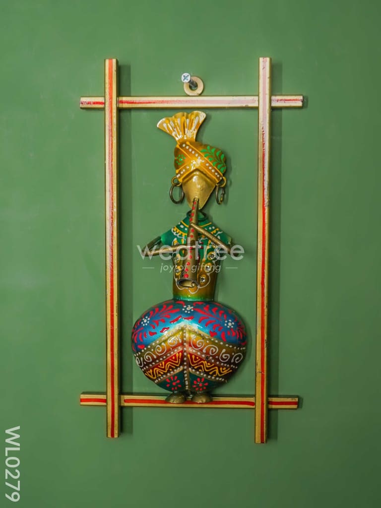Metal Handpainted Wall Hanging Musician Frame - Set of 3 - WL0279