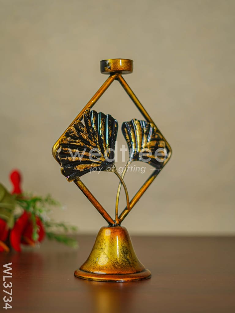 Metal Leaf T Light Holder - WL3734