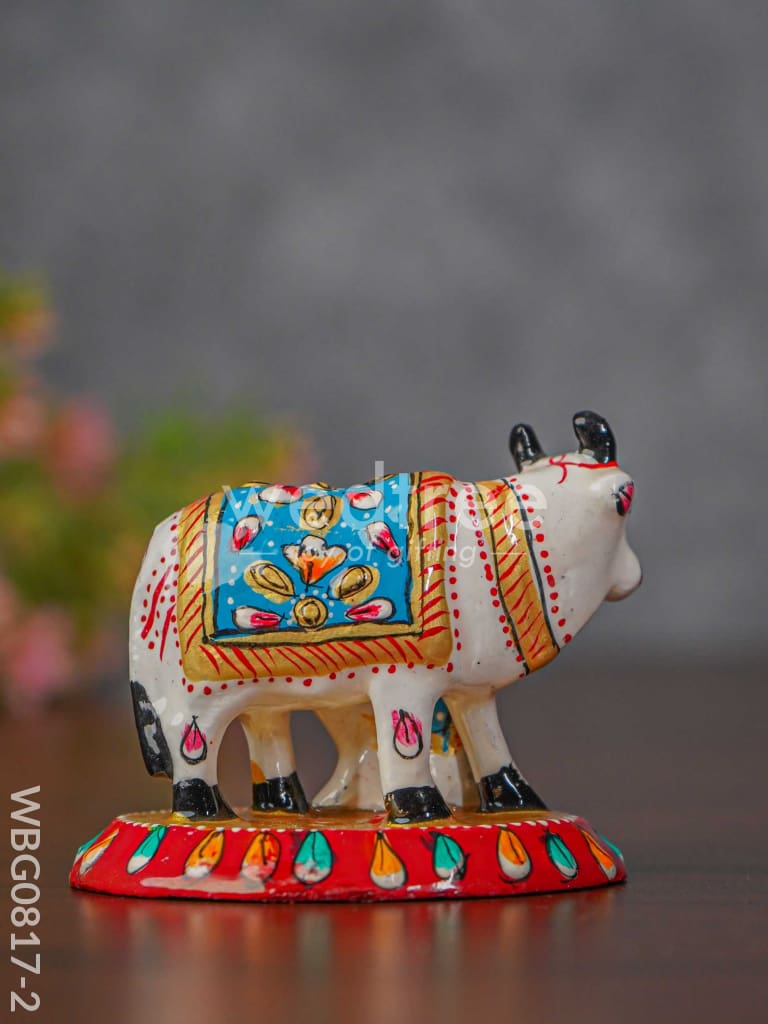 Metal Meenakari Cow & Calf - WBG0817-2