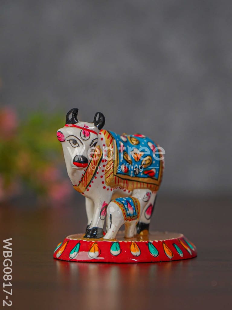 Metal Meenakari Cow & Calf - WBG0817-2