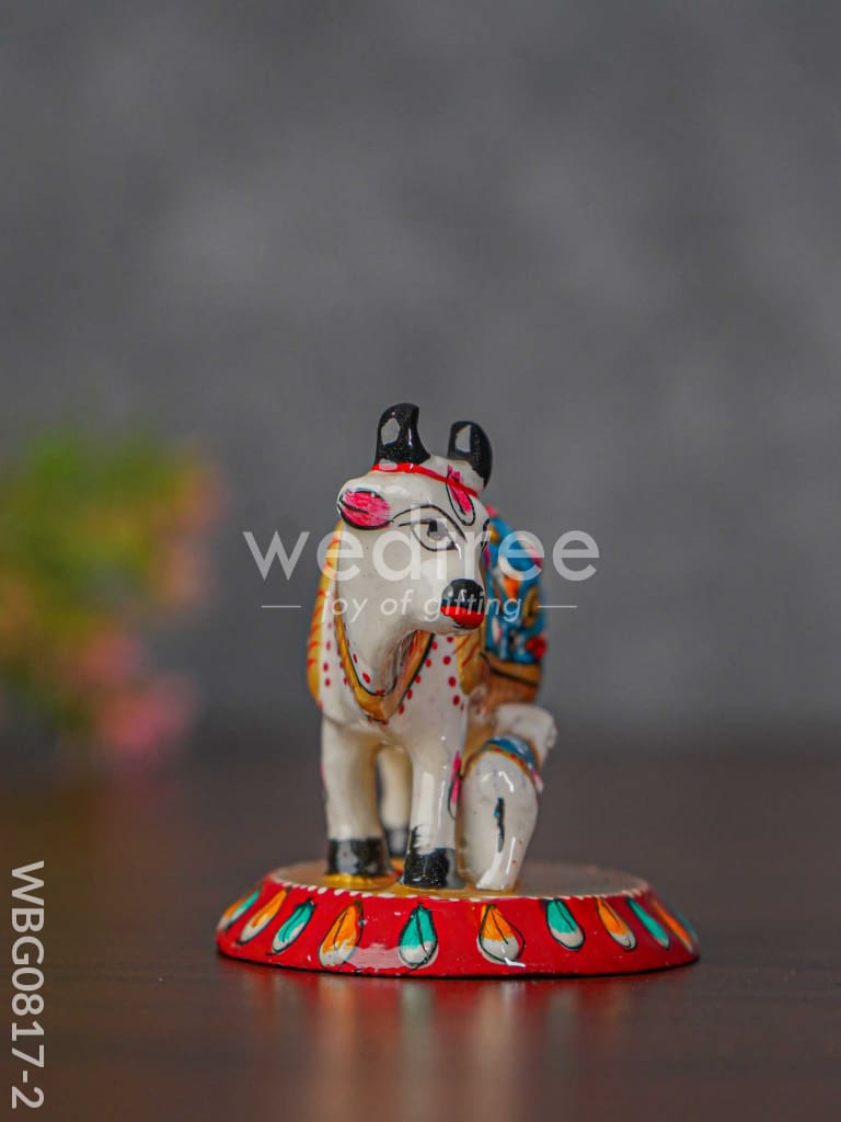 Metal Meenakari Cow & Calf - WBG0817-2