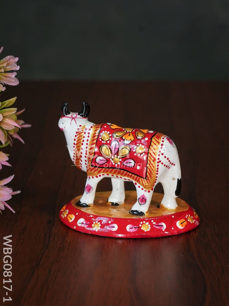 Metal Meenakari Cow - WBG0817-1