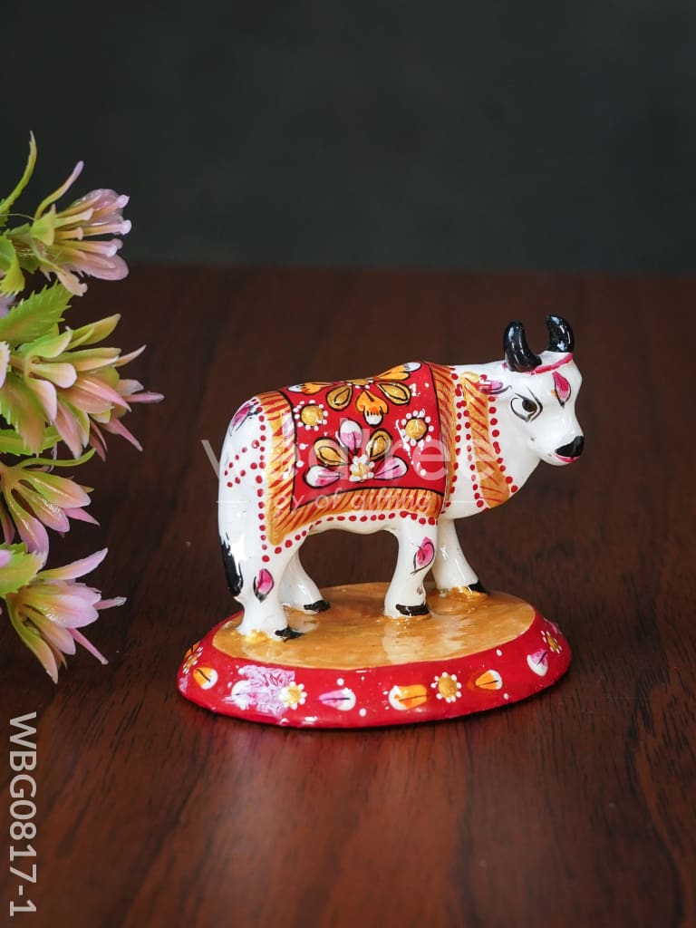 Metal Meenakari Cow - WBG0817-1