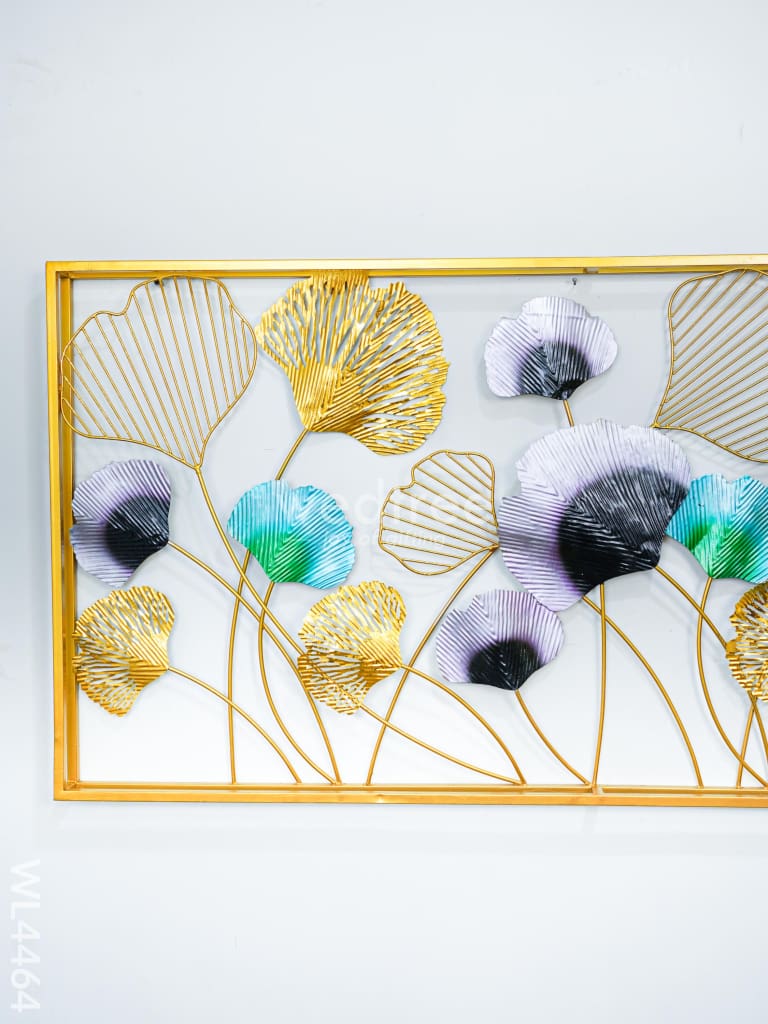 Metal Multicolour Leaves Wall Hanging Decor - WL4464