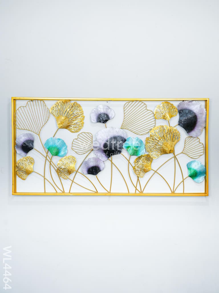 Metal Multicolour Leaves Wall Hanging Decor - WL4464