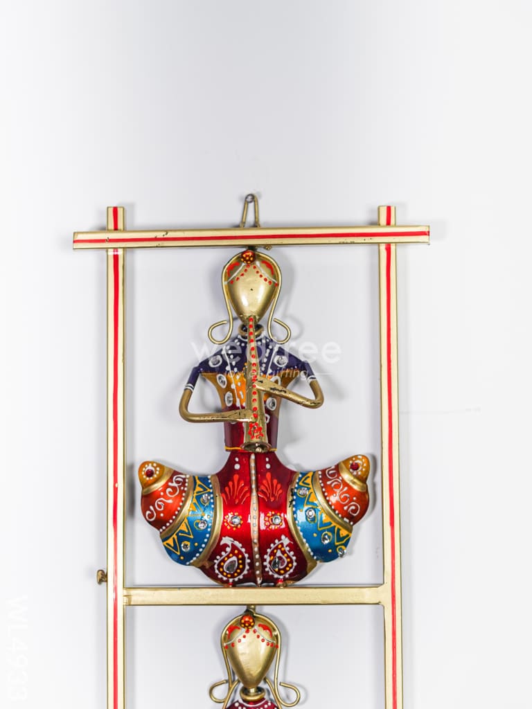 Metal Musicians Wall Hanging Panel - Gold - WL4933
