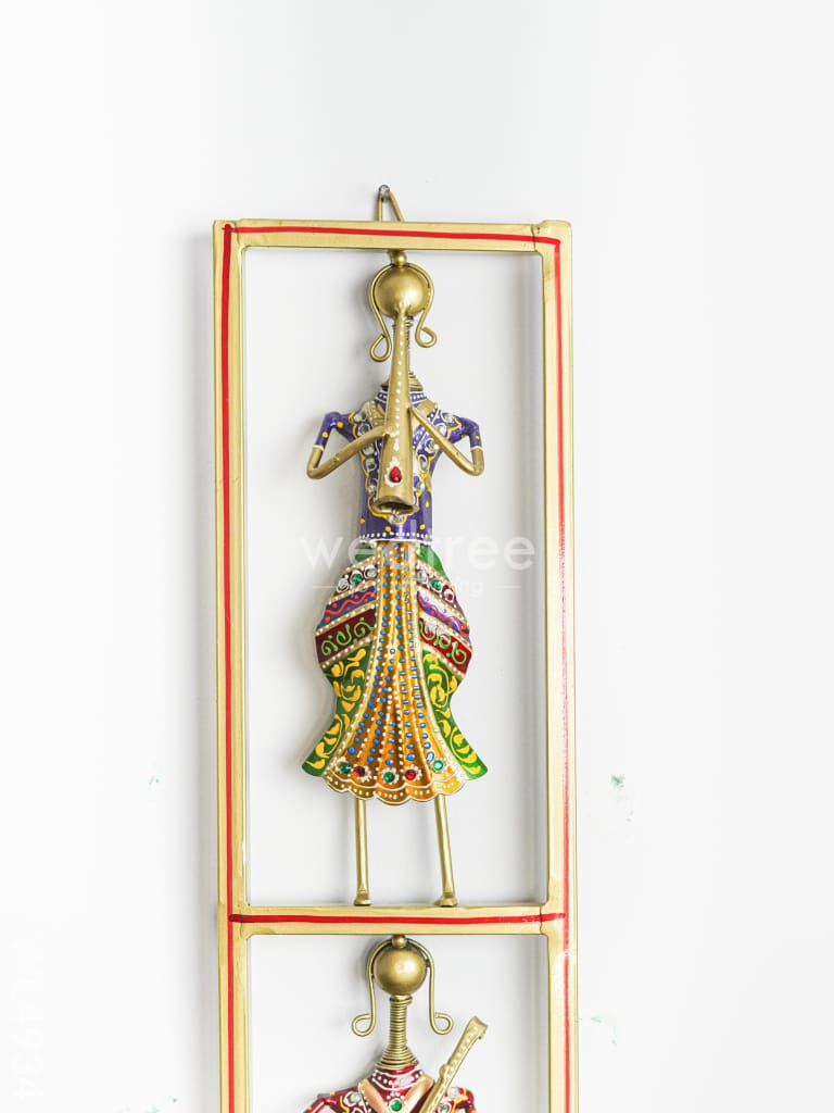 Metal Musicians Wall Hanging Panel - Gold - WL4934
