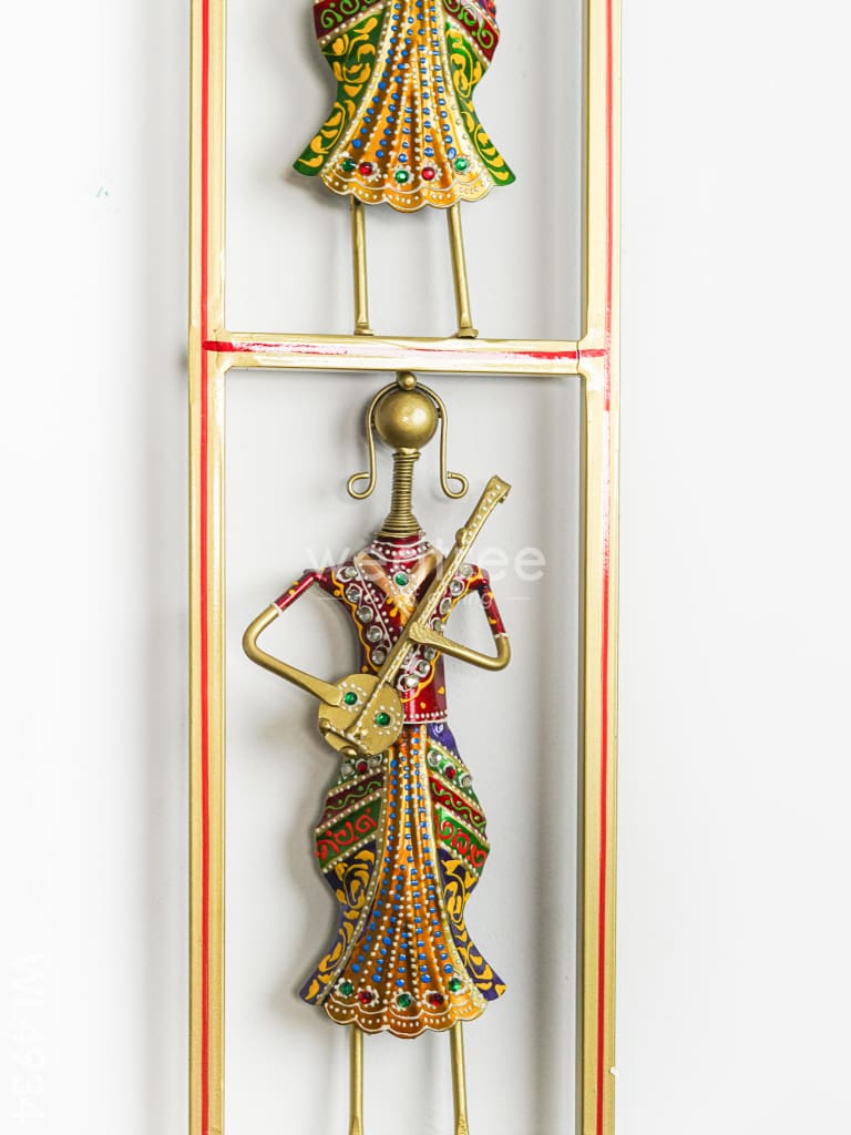 Metal Musicians Wall Hanging Panel - Gold - WL4934