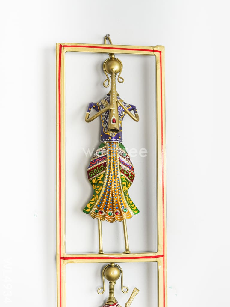 Metal Musicians Wall Hanging Panel - Gold - WL4934