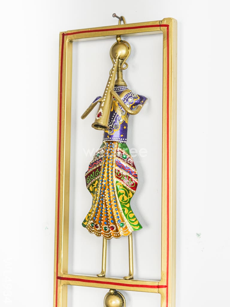 Metal Musicians Wall Hanging Panel - Gold - WL4934