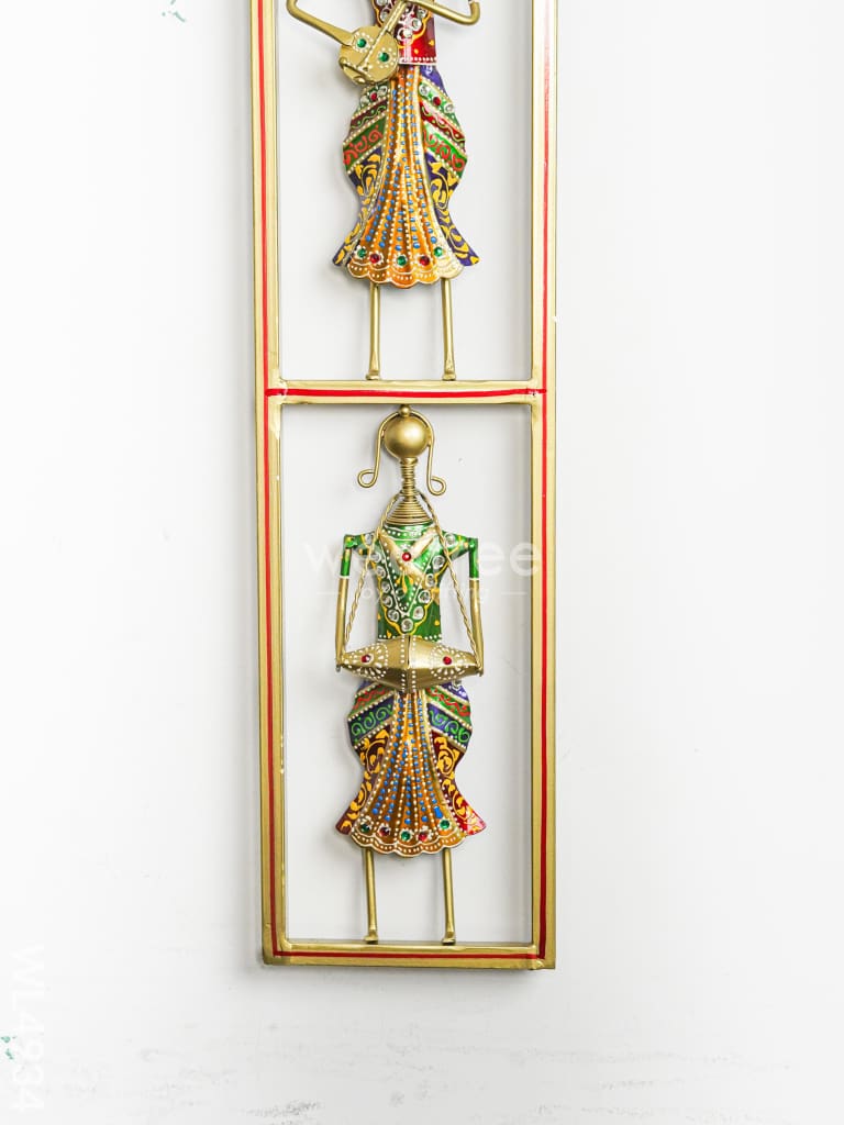 Metal Musicians Wall Hanging Panel - Gold - WL4934
