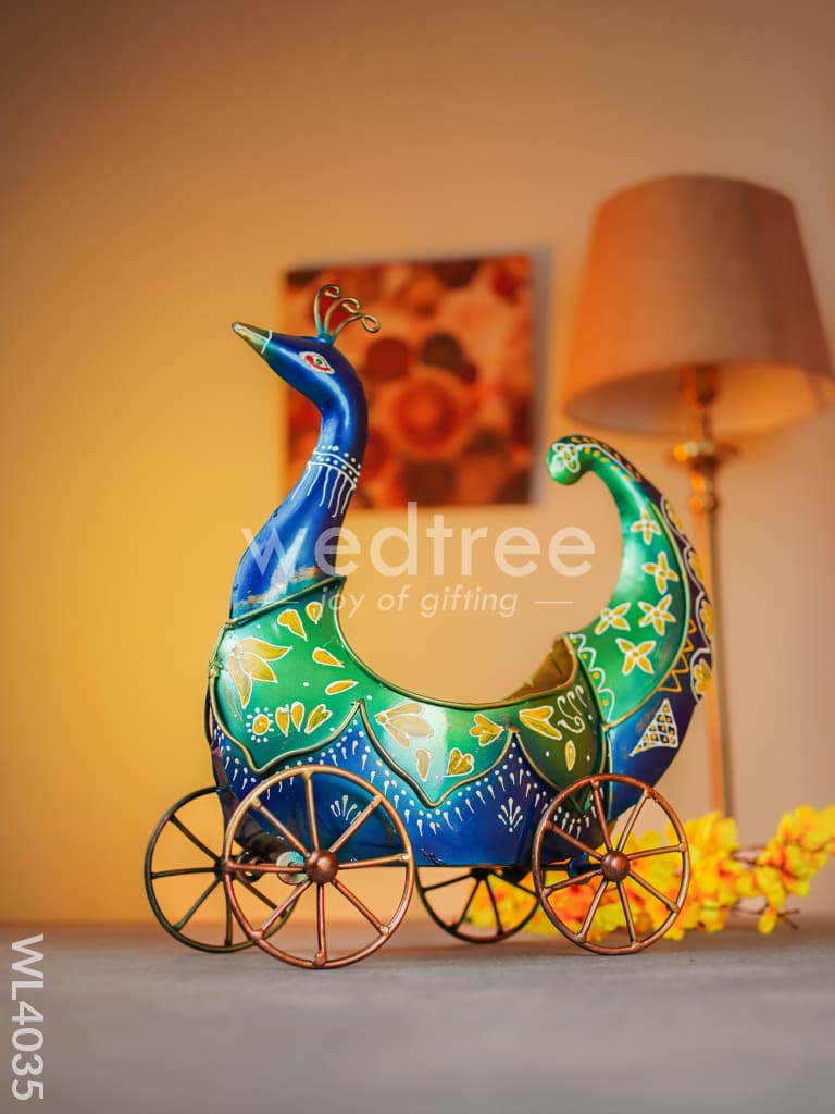 Metal Peacock Table Top - WL4035