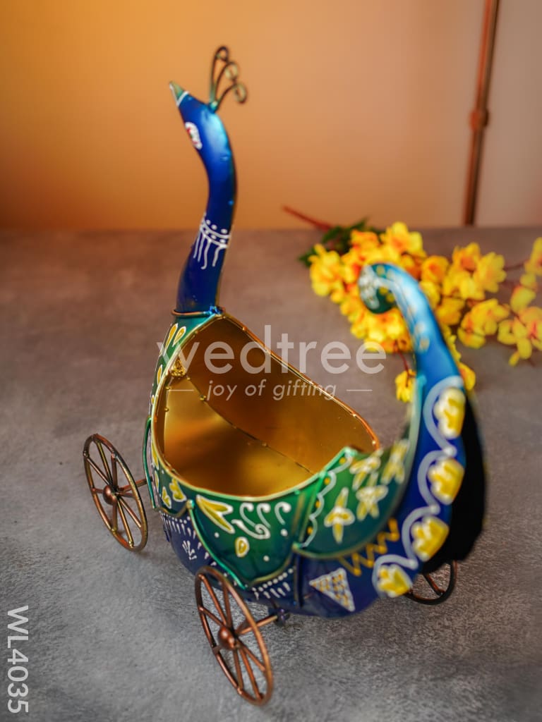 Metal Peacock Table Top - WL4035