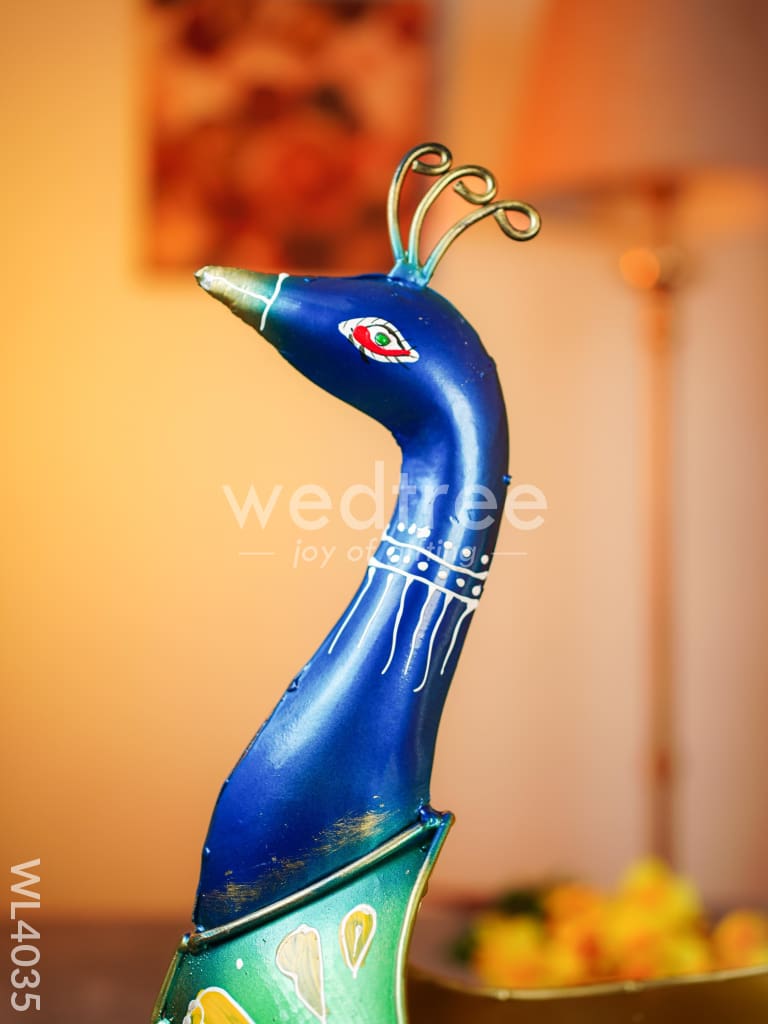 Metal Peacock Table Top - WL4035