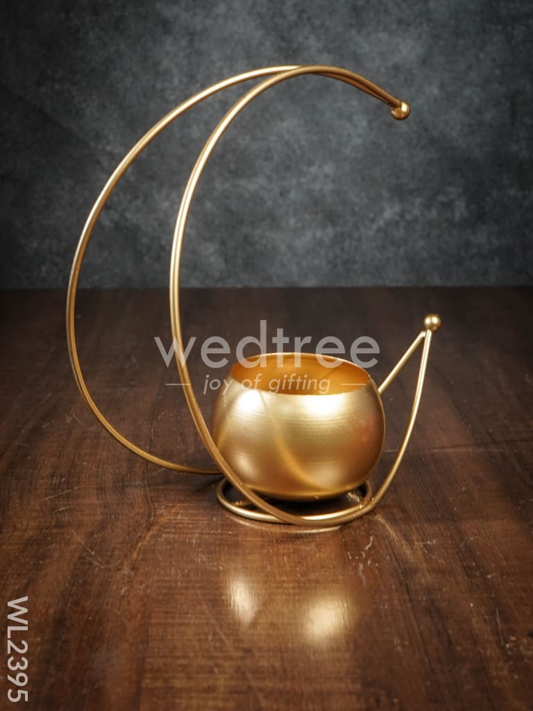 Metal T Light Holder - Moon - WL2395