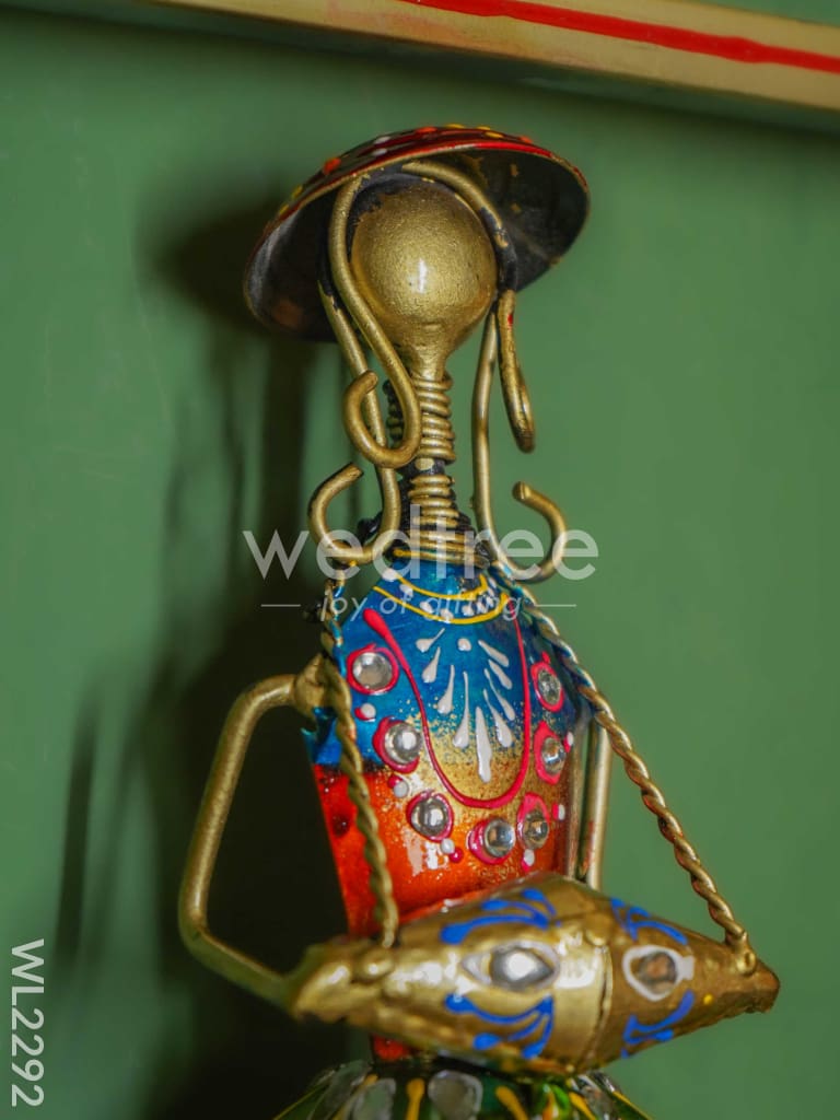 Metal Tribal Musicians Wall Hanging Frame - WL2292