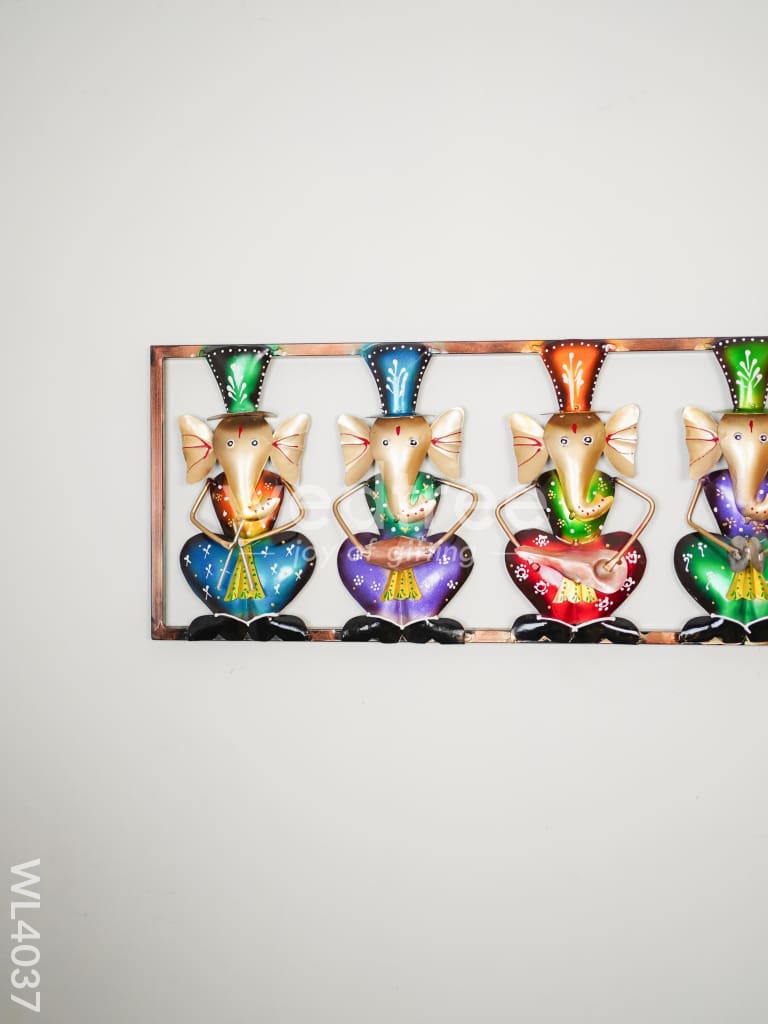Metal Wall Hanging Ganesha Decor - Set of 5 - WL4037