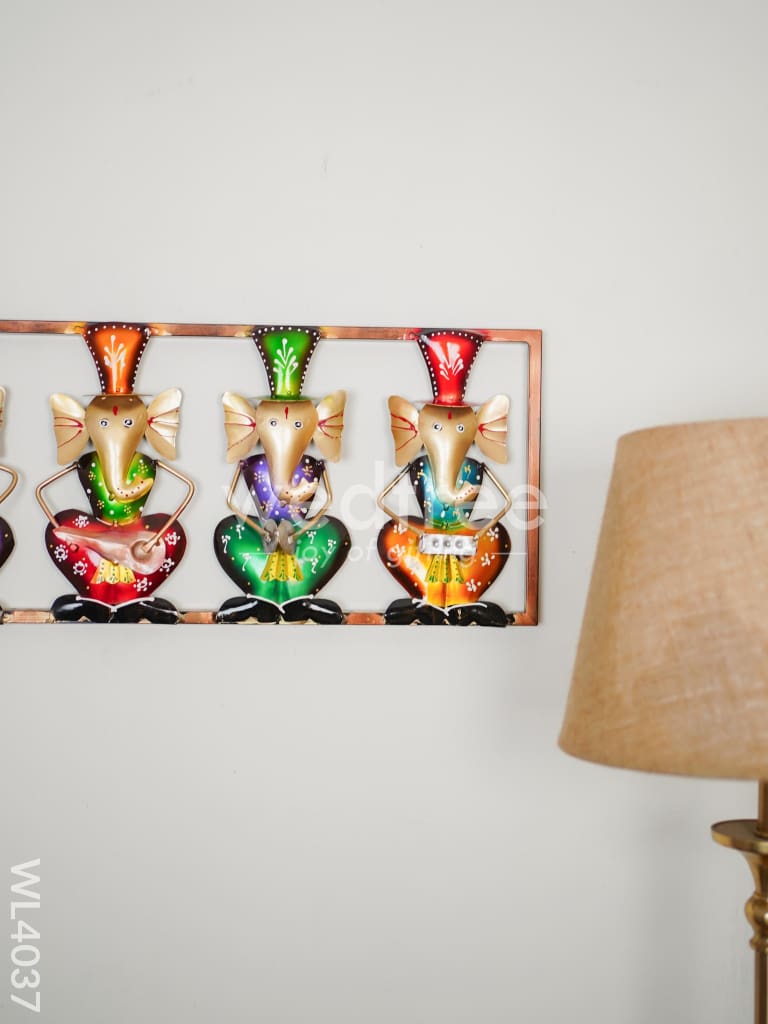 Metal Wall Hanging Ganesha Decor - Set of 5 - WL4037