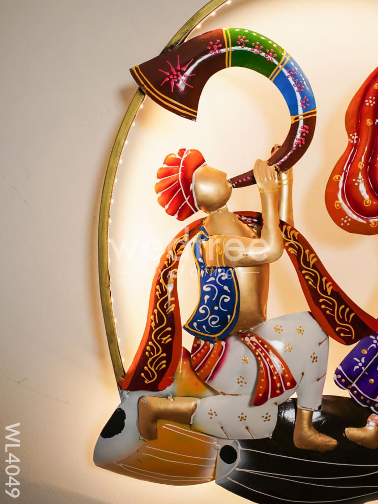 Metal Wall Hanging Rajasthani Musicians - WL4049