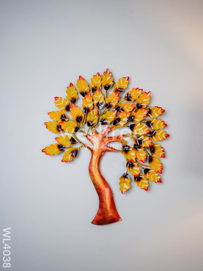 Metal Wall Hanging Tree with Yellow Leaves - WL4038