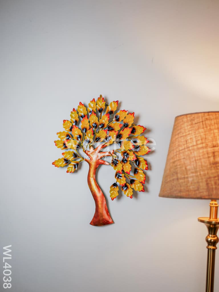Metal Wall Hanging Tree with Yellow Leaves - WL4038