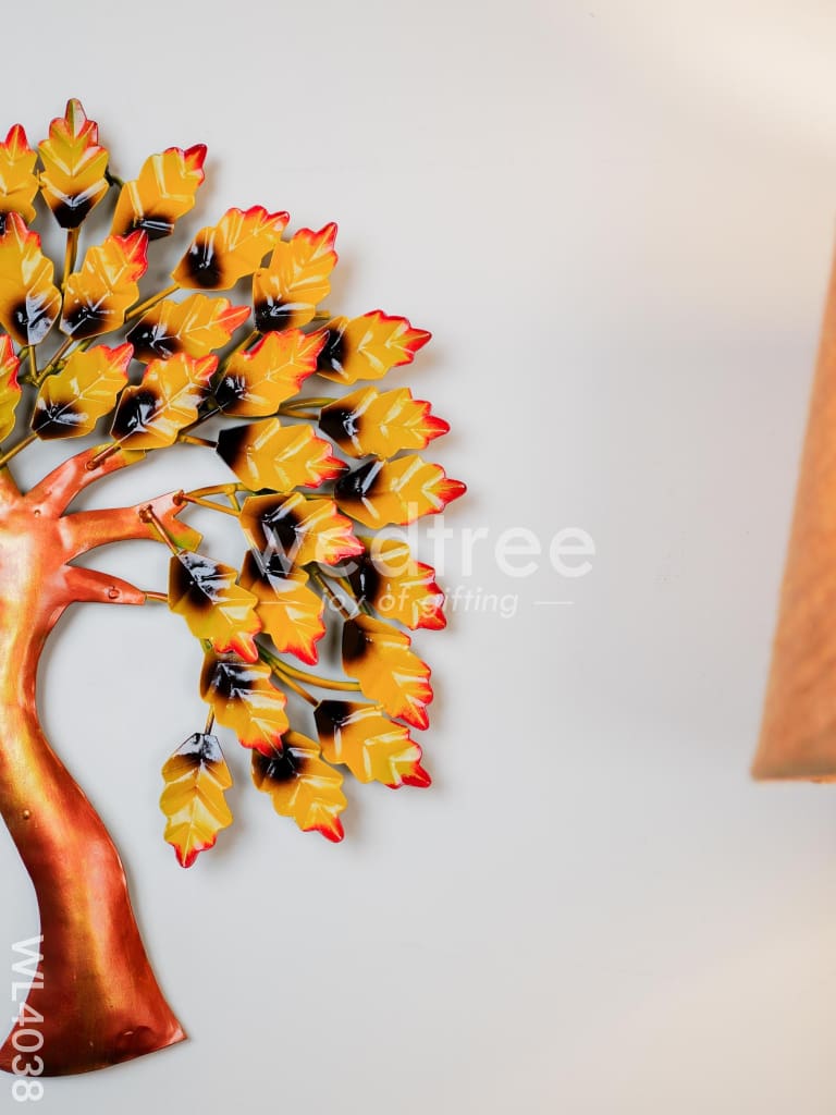 Metal Wall Hanging Tree with Yellow Leaves - WL4038
