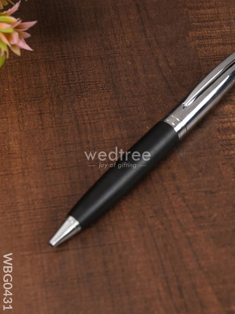 Metallic Black and Silver Finish - Ball point Roller Pen - WBG0431