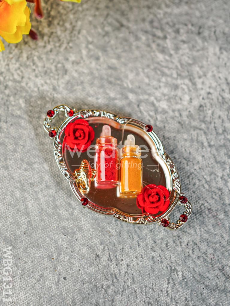 Miniature Manjal Kumkum Set with Tray - WBG1311