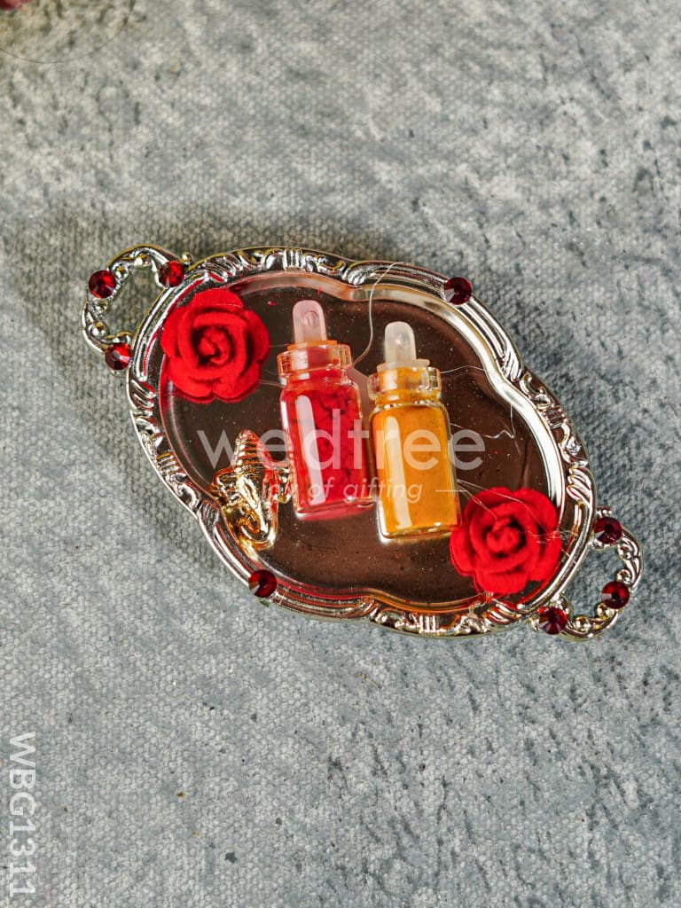 Miniature Manjal Kumkum Set with Tray - WBG1311