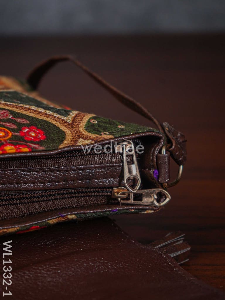 Multi-color Fabric & Leather Sling Bag - WL1332-1