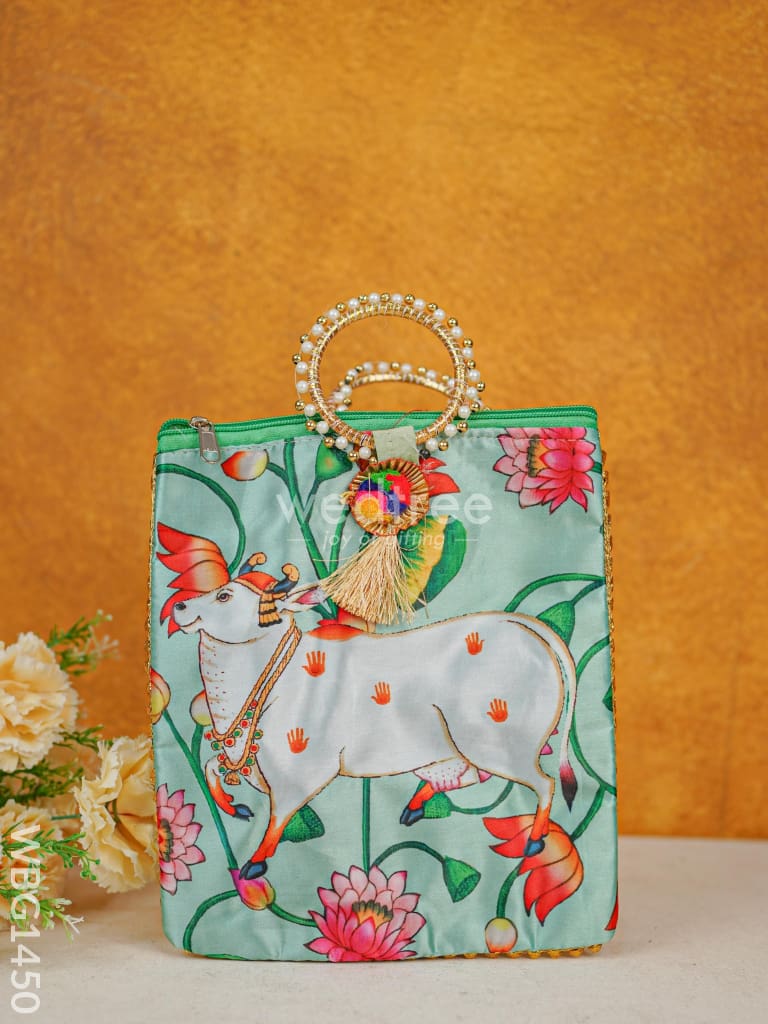 Multi Color - Pichwai Digital Printed Hand bags - WBG1450