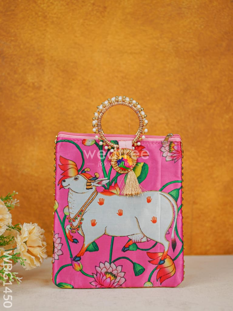 Multi Color - Pichwai Digital Printed Hand bags - WBG1450