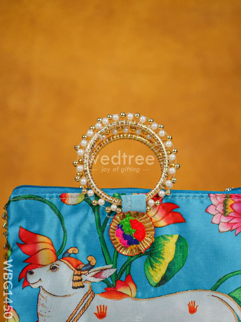 Multi Color - Pichwai Digital Printed Hand bags - WBG1450