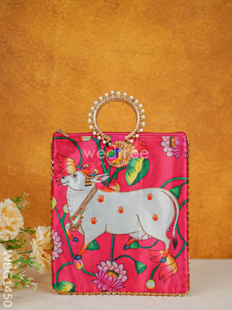 Multi Color - Pichwai Digital Printed Hand bags - WBG1450