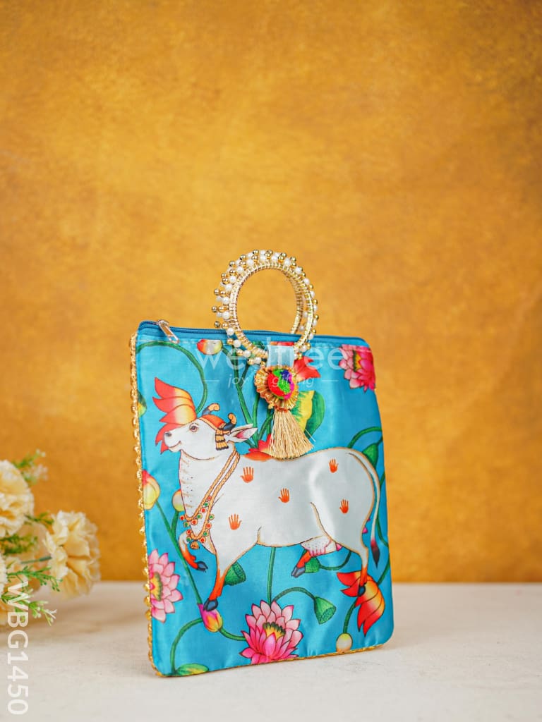 Multi Color - Pichwai Digital Printed Hand bags - WBG1450