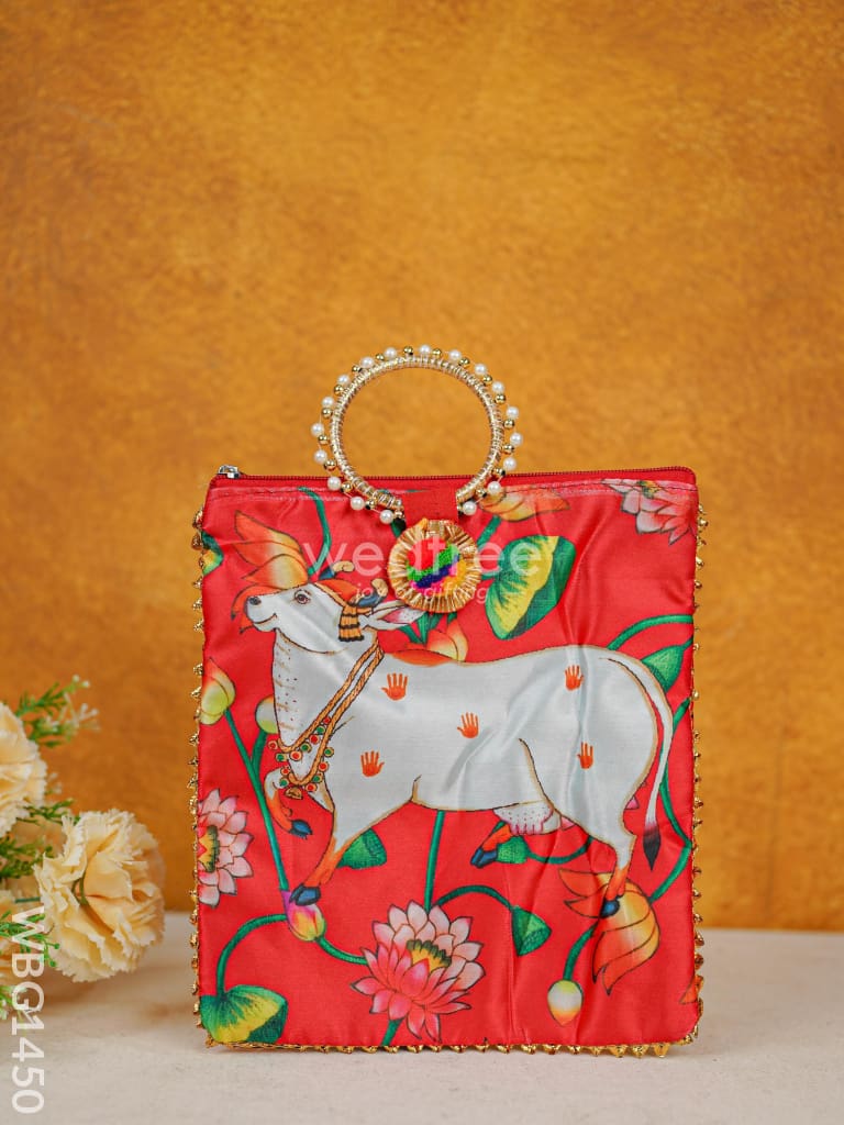 Multi Color - Pichwai Digital Printed Hand bags - WBG1450